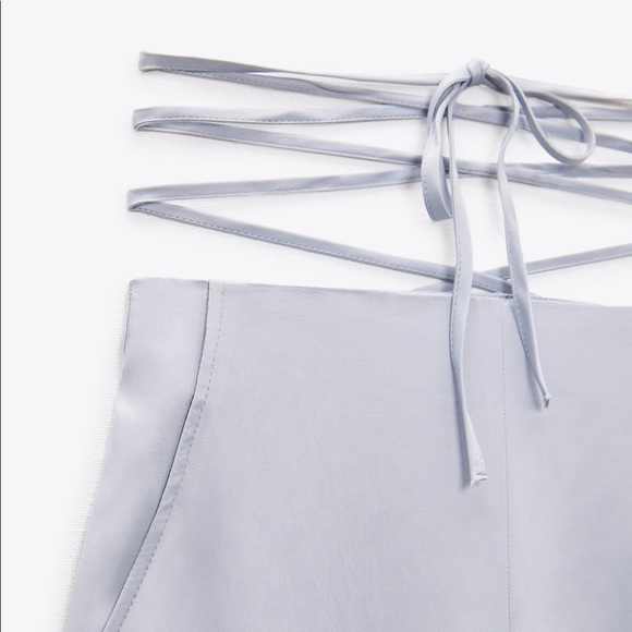 FULL-LENGTH SATIN TROUSERS - Picture 5 of 6